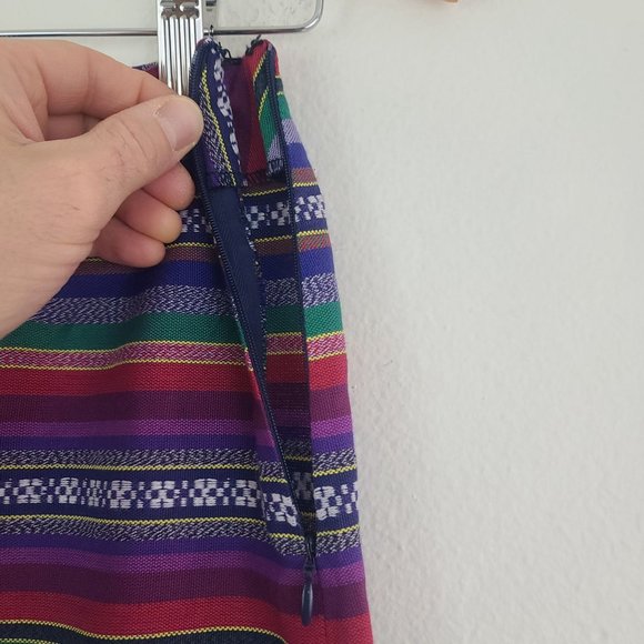 Shrinking Violet Womens Boho Mini Skirt Size S Southwestern Aztec Beachy Hippie - Picture 2 of 8